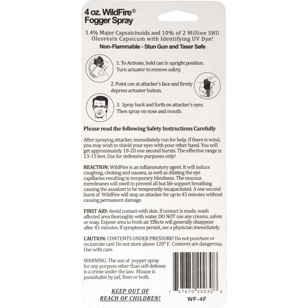 Wildfire™ 1.4% MC Pepper Spray Fogger - Image 4